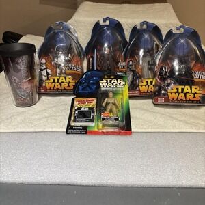 Star Wars Bespin Luke Skywalker Action Figure And Tumbler Cup Lot Of 6